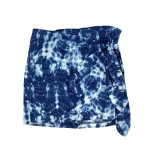 Zara Blue Tie-Dye Faux Wrap Mini Skirt 💙✨
